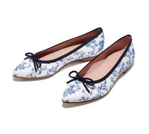 Margaux Gal Meets Glam Blue Toile Pointe Womens Slip On Shoes Size 40